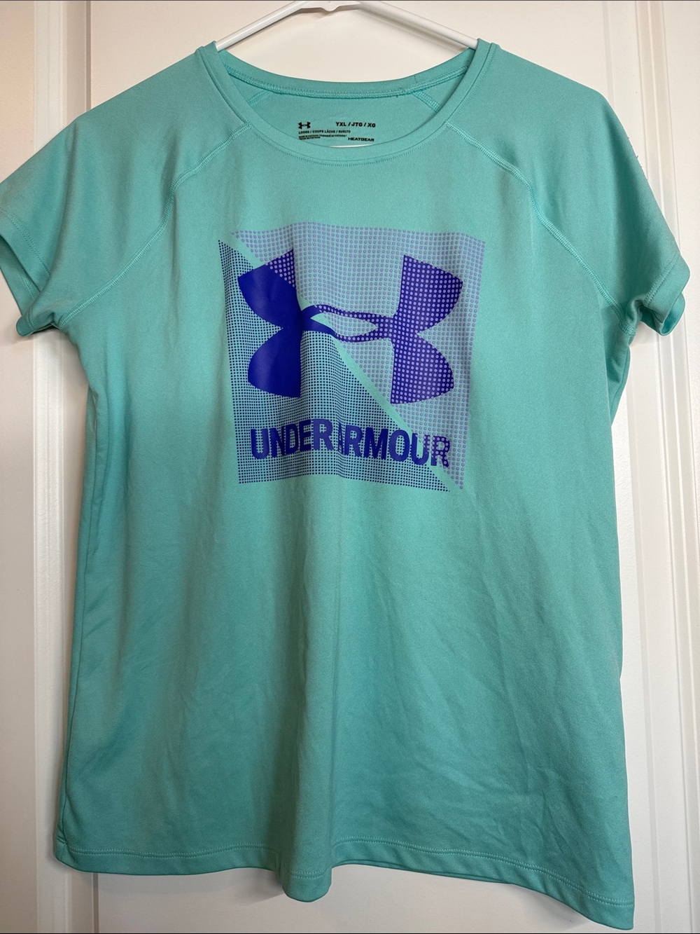 Under Armour Aqua Tee with Blue Logo